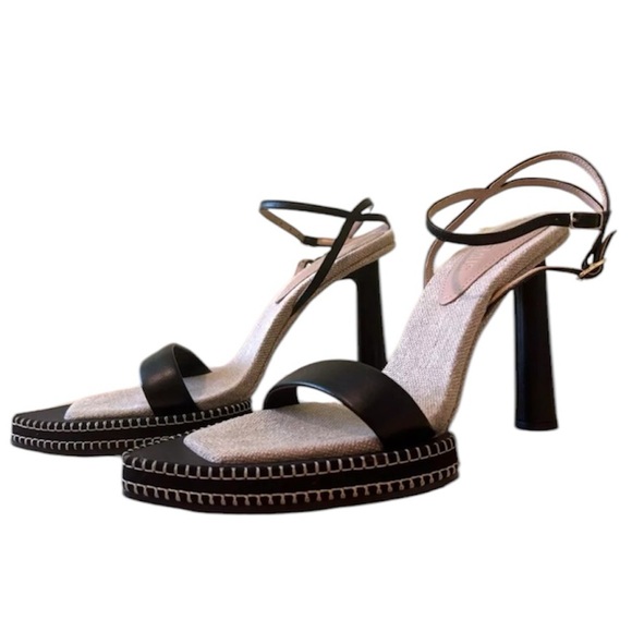 ✨JACQUEMUS✨Black Novio Heel Sandals - Picture 11 of 12